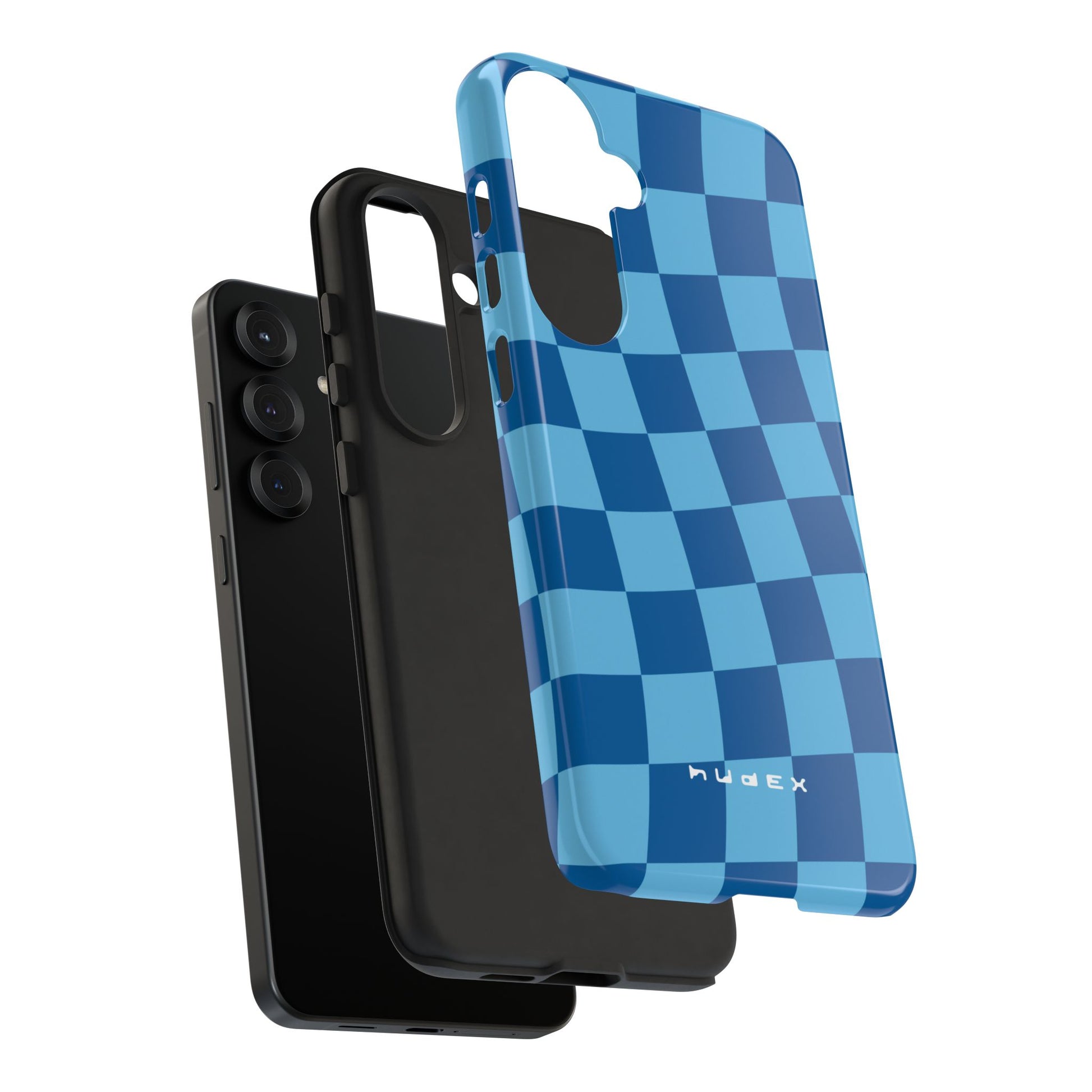 Blue Wavy Check